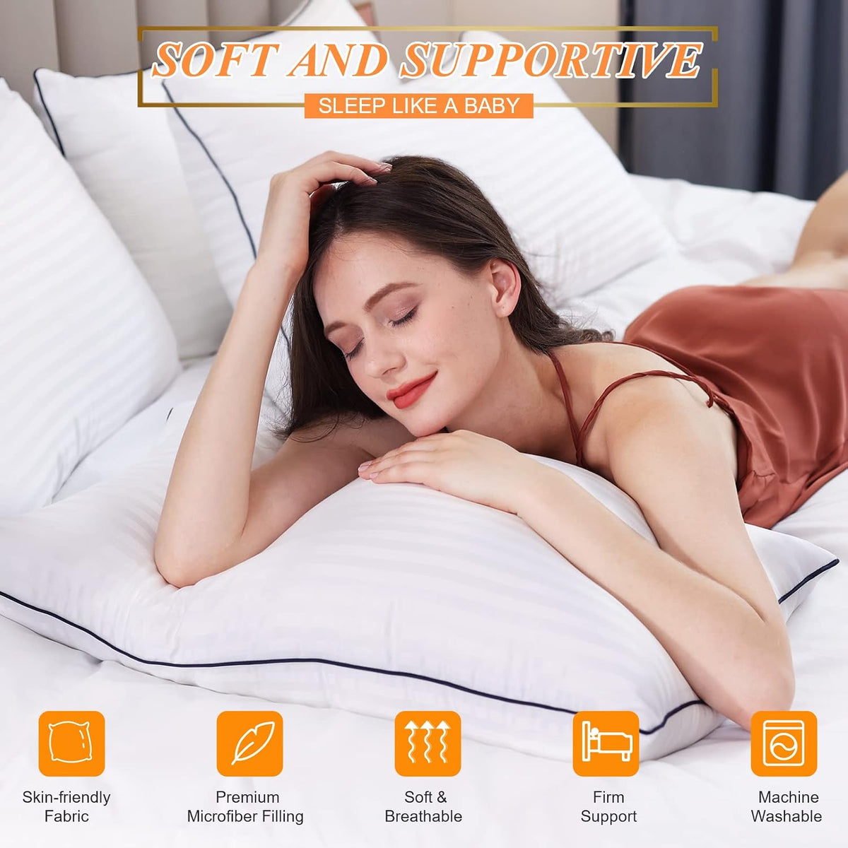 Luxurious Fluffy Pillow — Striped Version - yettbea