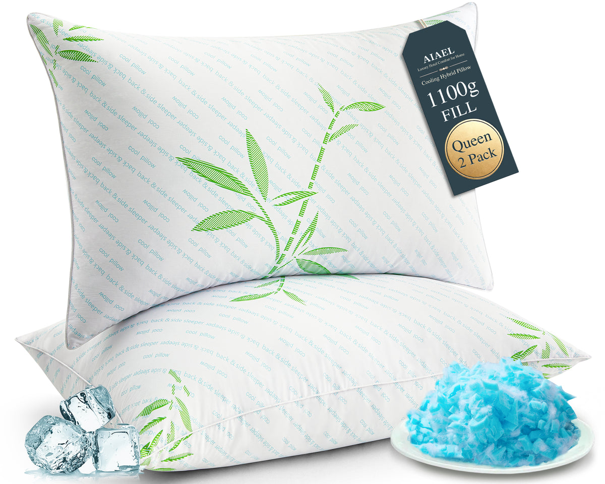 Cooling Hybrid Bed Pillows for Sleeping
