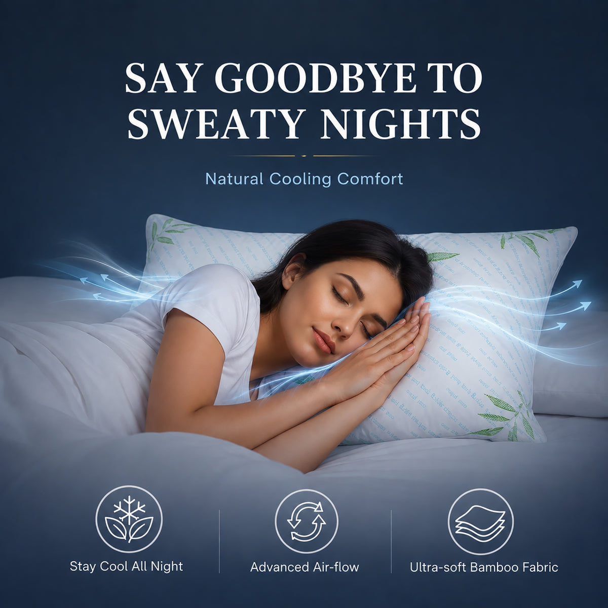 Cooling Hybrid Bed Pillows for Sleeping