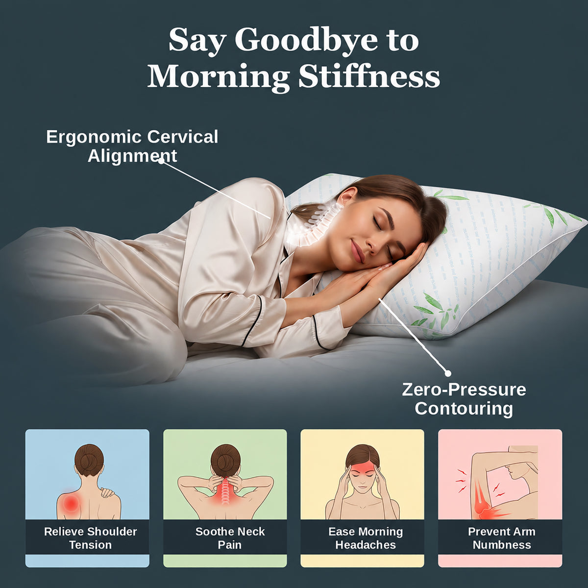 Cooling Hybrid Bed Pillows for Sleeping